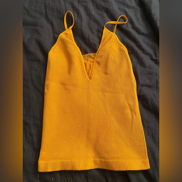 Intimately Free People Come Around Mesh Cami in Washed Gold - Picture 3 of 6